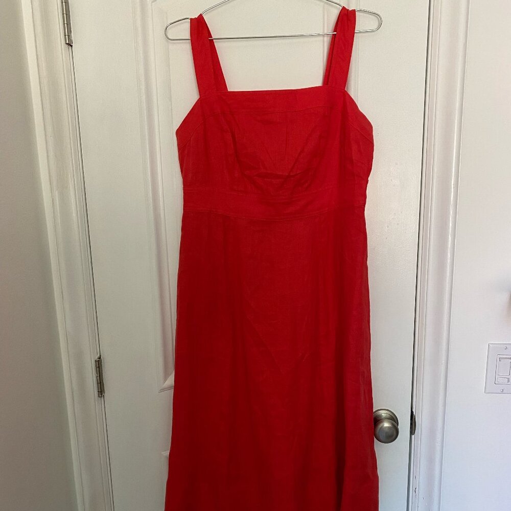 Boden Red Linen Dress- Size 8 P